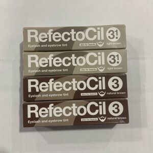 4pcs Set REFECTOCIL Eyebrow & Eyelash Tint *2-Light Brown + 2-Natural Brown*